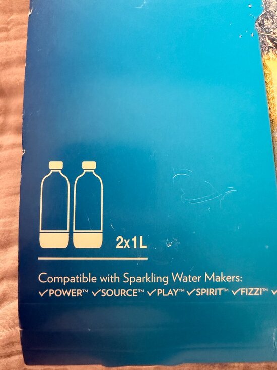 NIB - SodaStream 1L Classic Carbonating Bottles - Set of 2 - Picture 2 of 7